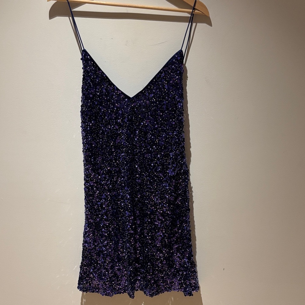 Lulu's Sparkling Purple Mini Dress